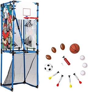 JOOLA Sport Squad 5-in-1 Multi-Sport Toss Game Set - Play Football, Baseball, Basketball, Soccer, and Darts - Lightweight and Portable