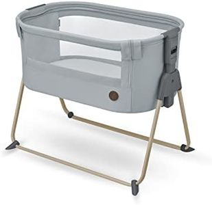 Maxi-Cosi Tori 2 en 1, Cuna Colecho, Cuna Junto a Cama, 0 a 6 meses aprox., 0 a 9 kg, Plegado Ultracompacto, Ligera, 5 Posiciones de Altura, Colecho Portátil con Malla Transpirable, Beyond Grey