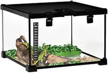 PawHut Glass Reptile Terrarium Inse