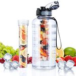 UTEBIT Fruit Infuser Water Bottle 68 OZ Infused Water Bottles Leakproof Plastic Infusion Water Bottle With Straw for Gym,Camping,Travel,Outdoor