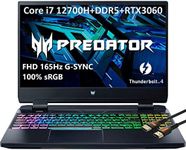 Acer Predator Helios 300 Gaming Laptop 15.6" FHD IPS 165Hz Display 12th Gen Intel 14-Core i7-12700H GeForce RTX 3060 RGB Backlit USB-C Thunderbolt 4 HDMI2.1 + HDMI Cable (16GB RAM | 512GB PCIe SSD)