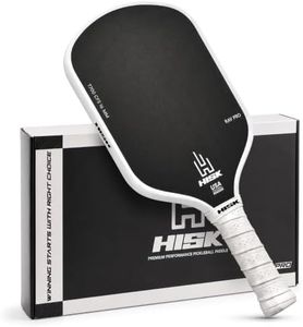 HISK RAV PRO Pickleball Paddle - Ultimate HIGH END 16mm Japanese Toray T700 Raw Carbon Fiber CFS w/Excellent GRIT Roughness Texture, Aero Dynamic Curve, USAPA Approved, Non Slip Grip