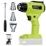 Heat Gun for Ryobi 18V ONE+ Battery (Tool Only), Cordless Hot Air Gun with 4 Nozzles, Battery Heat Gun for Welding, Bending Pipes, Colour Removal