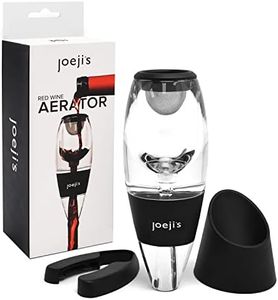 ﻿﻿Joeji's Kitchen Wine Aerator with Drip Stand - Instant Wine Filter to Remove Bitter Tartrate Crystals & Oxygenise Wine in Seconds - Gift Box
