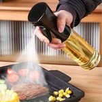 Eblooming Oil Sprayer and Oil Dispenser Bottle for Kitchen, Glass Oil Bottle with Premium Nozzle, Oil Sprayer for Air Fryer, Salad, BBQ, Roasting (200ml-Oil Sprayer)