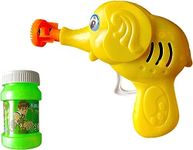 Bubble Gun Elephant Hand Pressing Toy for Kids with Free Liquid Bottle-Plastic (Multicolor) Bottle Pack of 1