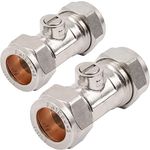 2 x 15mm Isolation Valves Reeds WRAS Approved