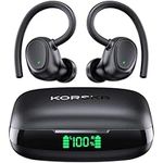 Wireless Earbuds, KORSKR Bluetooth Earbuds Touch Control Ear Buds Hi-Fi Stereo 42H Playtime Bluetooth 5.3 Earphones IPX6 Waterproof Wireless Headphones with Microphone Fast Charging Case for Sports