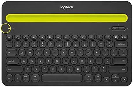 Logitech K480 Wireless Multi-Device Keyboard for Windows, macOS, iPadOS, Android or Chrome OS, Bluetooth, Compact, Compatible with PC, Mac, Laptop, Smartphone, Tablet - Black