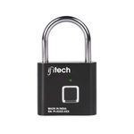 IFITech USB Rechargeable Smart Fingerprint Padlock | Keyless Thumbprint Lock, Keyless/Passwordless Access (Black)- Perfect for Travel- Gym Bag, Handbag, Suitcase, Luggage, Cabinet, Lockers, Bicycle