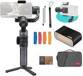 Zhiyun Smooth 5 Combo Gimbal Stabilizer for iPhone 13 Pro Max Carrying Bag & LED Light & Tripod Professional 3-Axis Handheld Gimbal Stabilizer