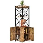 YITAHOME Corner Bar Cabinet with Gl