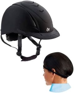 OVATION Deluxe Schooler Low Profile Horse Riding Black Helmet S/M and Deluxe Hair Net (Pack of 2)