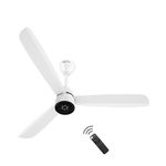 atomberg Renesa Enzel 1200mm BLDC Ceiling Fan with Remote Control | BEE 5 star Rated Energy Efficient Ceiling Fan | High Air Delivery with LED Indicators | 1+1 Year Warranty (Gloss White)