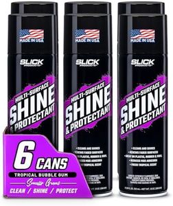 Slick Products Shine & Protectant, Long-Lasting High-Gloss Clear Coat Spray, Renew, Shine, and Protect Plastic, Vinyl, Rubber, Trim, and More (6-Pack)