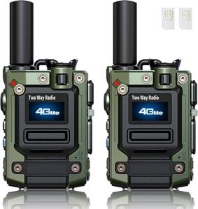 Global Walkie Talkies Unlimited Range 4G PTT Two Way Radio Nationwide Long Distance Portable Radios with SIM Cards for Family & Work Team