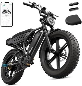 Electric Bike for Adults,48V15Ah Removable Battery Retro Ebike,Black