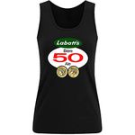 Women's Labatt 50 Tank Top, White,black, Medium