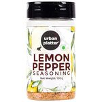 Urban Platter Lemon Pepper Seasoning Mix Shaker Jar, 100g (Sprinkle on Veggies, Salads and Anything of The Grill | Flavour Enhancer)