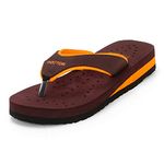 DOCTOR EXTRA SOFT Care Diabetic Orthopedic Pregnancy Flat Super Comfort Dr Flipflops and House Slippers For Women's and Girl's D-18-Orange-6 UK