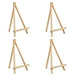 Belle Vous 4 Pack Wooden Tabletop Art Display Easel - 30cm/12 Inches - Small Natural Pine Wood Tripods for Displaying Canvas Paintings - Arts & Crafts and Frames