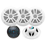 BOSS AUDIO MG250W.64 Bluetooth In-Dash Marine Gauge Digital Media AM/FM Receiver with Built-In 4 Channel Amplifier