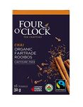 Four O'Clock Organic Fairtrade Chai Tea Rooibos, Non-Gmo, Kosher, Gluten-Free, 16 Count, 32g