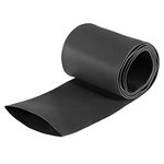 sourcing map Heat Shrink Tubing, 50mm Dia 80mm Flat Width 2:1 Shrinkable Tube Wraps Electric Insulation Wire Bundling 1m - Black