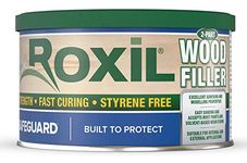 Roxil Wood Filler (White) 220 cm³ Coverage - Premium Quality: Fully Stainable, Vacuum Packed, Low Hazard Formulation, Superior Moulding and Sanding Properties. Easier, Smoother, Kinder.