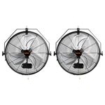 VEVOR Wall Mount Fan, 2 PCS 18 inch Waterproof, 3-speed High Velocity Max. 4000 CFM Industrial Wall Fan for Indoor, Commercial, Residential, Warehouse, Greenhouse, Workshop, Basement, Garage,Black