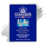 Goddard's Cotton Silver Polishing Cloth for Cleaning Silver Jewelry, Gold, Dinnerware, Silverware, Antiques, Helps Shine, Protect & Clean, 1 Cloth