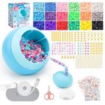 Tilhumt Bead Spinner Kit, Upgraded Clay Bead Spinner Pro with Bracelet Making Kit for Girls, Electric Bead Spinner with Polymer Clay Beads and Needles for Jewelry Making & Friendship Bracelets