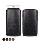 MediaDevil Sony Xperia Z3 Compact Leather Pouch Case with Pull-Tab (Black) - Artisanpouch