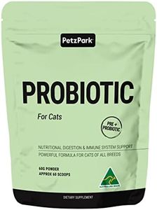 Petz Park Probiotics for Cats Australian Made - Digestive, Hairball Support - Includes Prebiotics, Immune Support for Cats - Cat Probiotic - Cat Food Topper for Dry Cat Food and Wet Cat Food