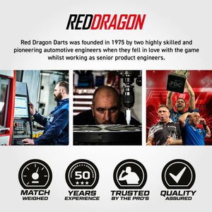 Red Dragon Javelin Tungsten Darts, 26g – Precision Steel Tip