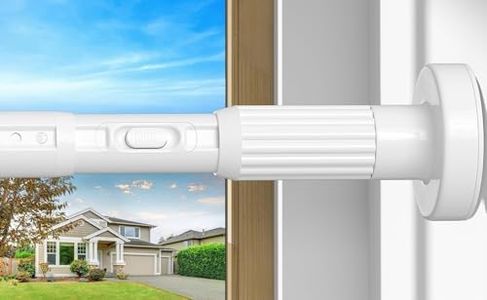 ZipGlo 2Pack White Tension Curtain Rod 41-126 In,Outdoor Curtain Rod