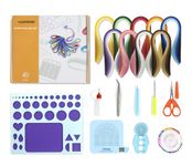 YURROAD 5MM Paper Quilling Kit Quilling Paper and Tools Set with Quilling Slotted Pen Quilling Template Board Quilling Comb Quilling Curling Coach