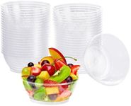 MATANA 80 Small Clear Hard Plastic Bowls (150ml / 5oz) - Mini Bowls for Desserts, Dips, Sauces, Ice Cream, Trifles - Weddings, Birthdays, Picnic, Parties - Sturdy & Reusable