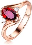 Aienid 18Ct Rose Gold Promise Rings