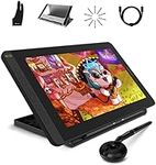 HUION Kamvas 12 11.6 inch Graphic Tablet with Adjustable Stand, 1920x1080 FHD Graphic Drawing Monitor with 8 Shortcut Keys and Battery-Free Stylus, Suitable for Work from Home & Remote Studying