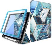 i-Blason Cosmo Case for iPad 9th/8th/7th Generation, iPad 10.2 (2021/2020/2019), Full-Body Trifold with Built-in Screen Protector Protective Smart Cover with Auto Sleep/Wake & Pencil Holder