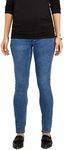 Motherhood Maternity Women's Super Stretch Secret Fit Over The Belly Skinny Jeans Indigo Blue, Bright Horizon, Small