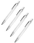 QWORK® Tungsten Carbide Scriber, Glass Scribe Tool Engraving Pen with Retractable Tungsten Carbide Tip for Glass, Ceramics and Hardened Steel , 4 Pack