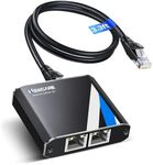 Gigabit Ethernet Splitter 1 to 2 High Speed 1000Mbps with 3.3ft LAN Cable, NEWCARE 1 in 2 Out Dual RJ45 Port Internet Splitter for Cat5/5e/6/7/8, Plug and Play, 2 Devices Simultaneously Networking