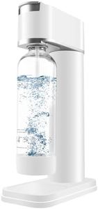 kisidus Machine à Soda Appareil à Gazeifier l'eau avec Bouteille PET de 1 Litre pour Gazéification Domestique sans BPA - Blanc A