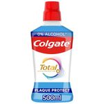 Colgate Total Peppermint Blast Mouthwash with CPC,500 ml (Pack of 1) | Protects Against Germs for 24hrs*
