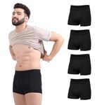 FREECULTR Men's Underwear Anti Bacterial Micromodal Airsoft Trunk - Non Itch No Chaffing Sweat Proof - Sable Black,Sable Black,Sable Black,Sable Black,Sable Black Size L Pack 5