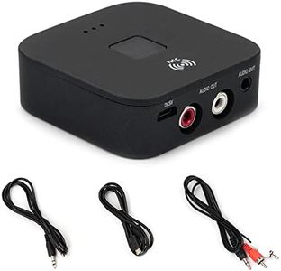 Bluetooth 5.0 Receiver Wireless 3.5mm AUX NFC to 2RCA Audio Stereo Adapter