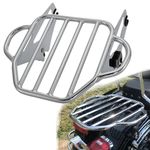 TIGERSGATE Detachable Two-Up Luggage Rack Fender Shelf Compatible with Harley Touring Road King Road Glide Street Glide Electra Glide 2009-2023, Chrome