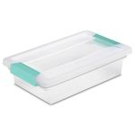 Sterilite 19618606 Small Clip Box Clear Storage Tote Container w/Lid (12 Pack)